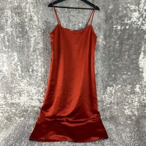 calvin klein burnt orange dress CALVIN KLEIN NWT SLEEVELESS FAUX WRAP SHEATH DRESS BURNT ORANGE CAREER PETITE 8P